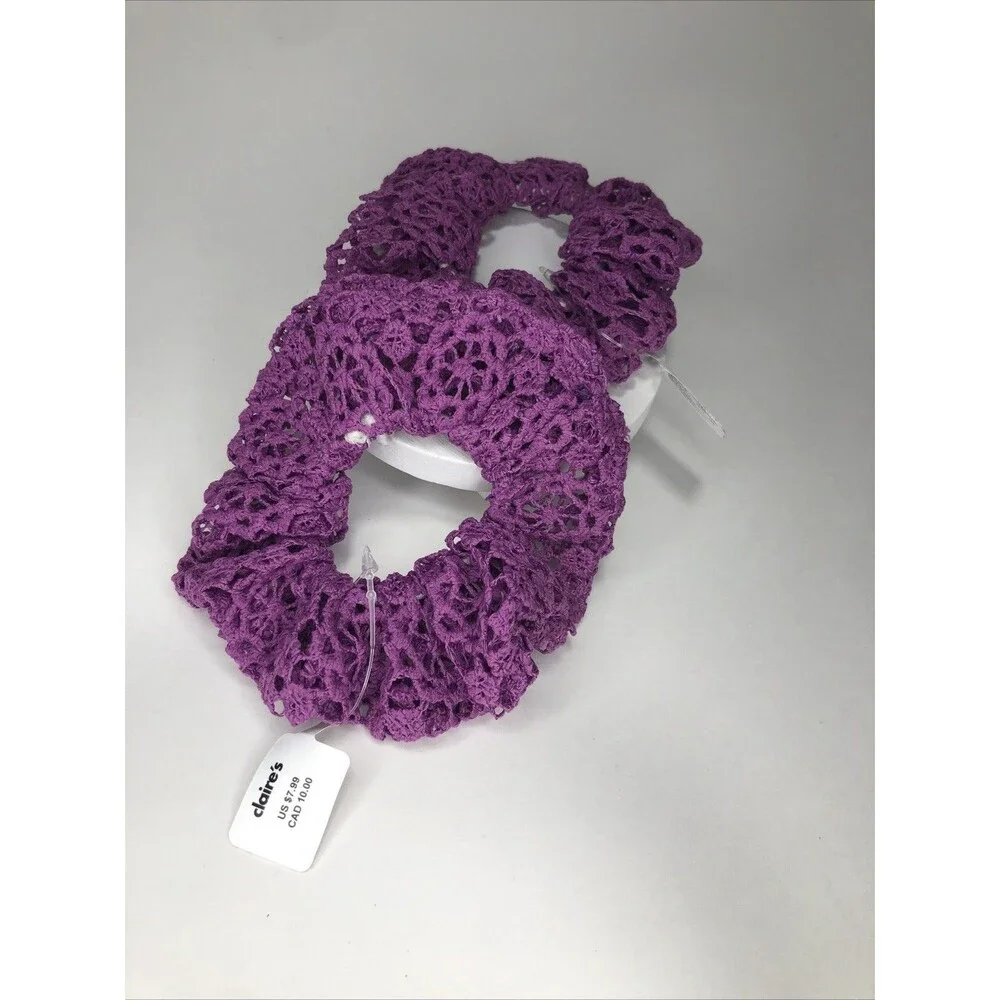 Hair Accessories,purple Scrunchies (2count) , hair ties. Cute hair accessory
